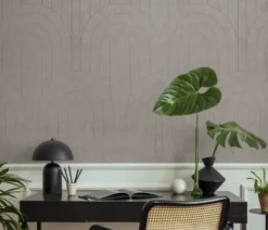 Silentlines Viltpaneel gebogen lijnen taupe 120x60 cm 2 stuks Discount