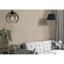 Silentlines Viltpaneel rechte lijnen taupe 120x52 cm Hot