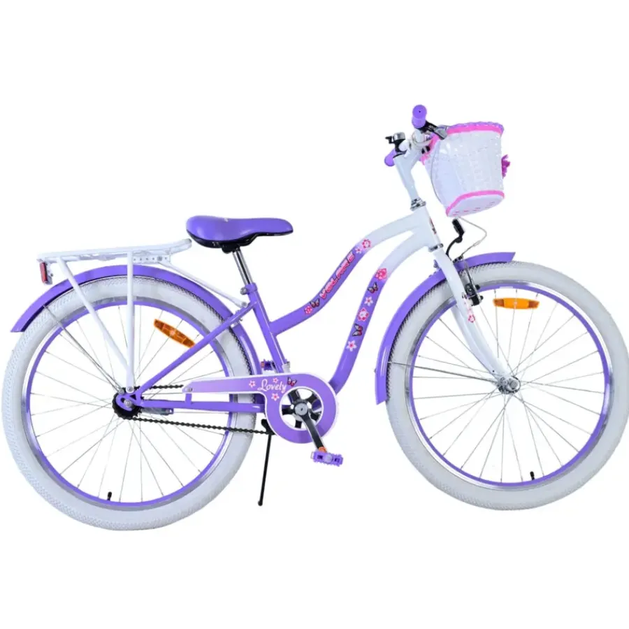 Volare Lovely kinderfiets wit paars 24 inch Online