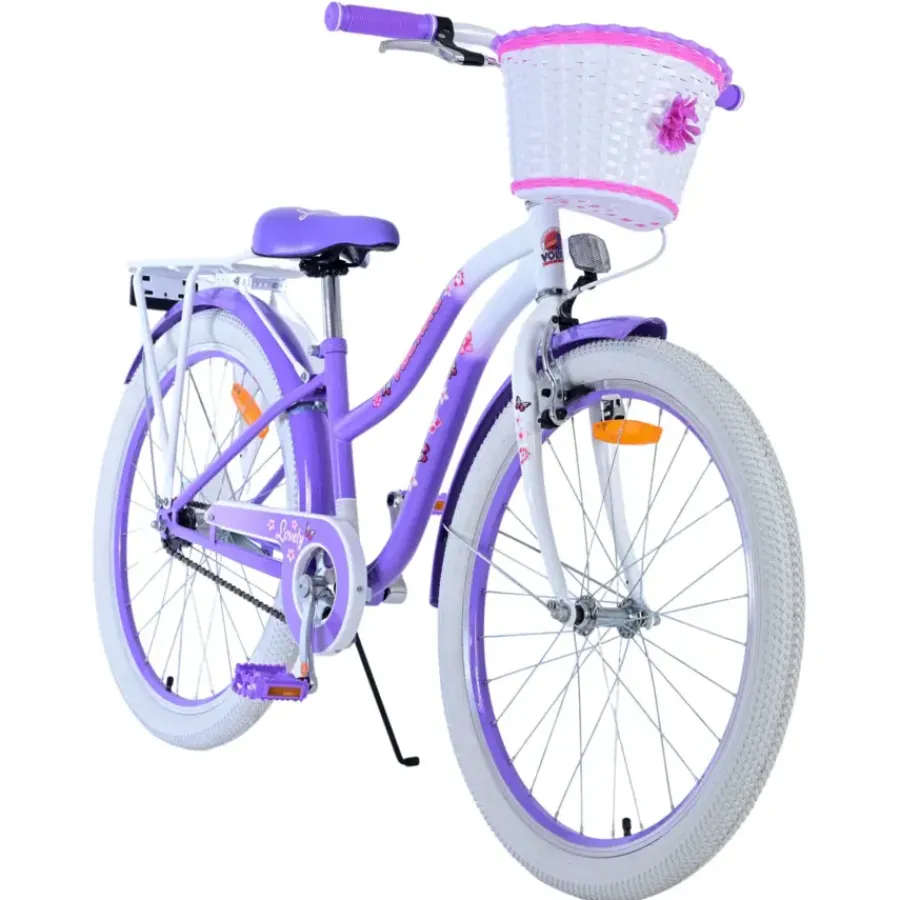 Volare Lovely kinderfiets wit paars 24 inch Online