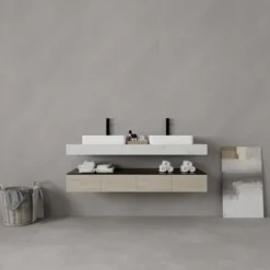 Geen Wand/douche paneel kunststof Allora 260x90 cm grijs, dikte 5mm 2,34 m² Discount