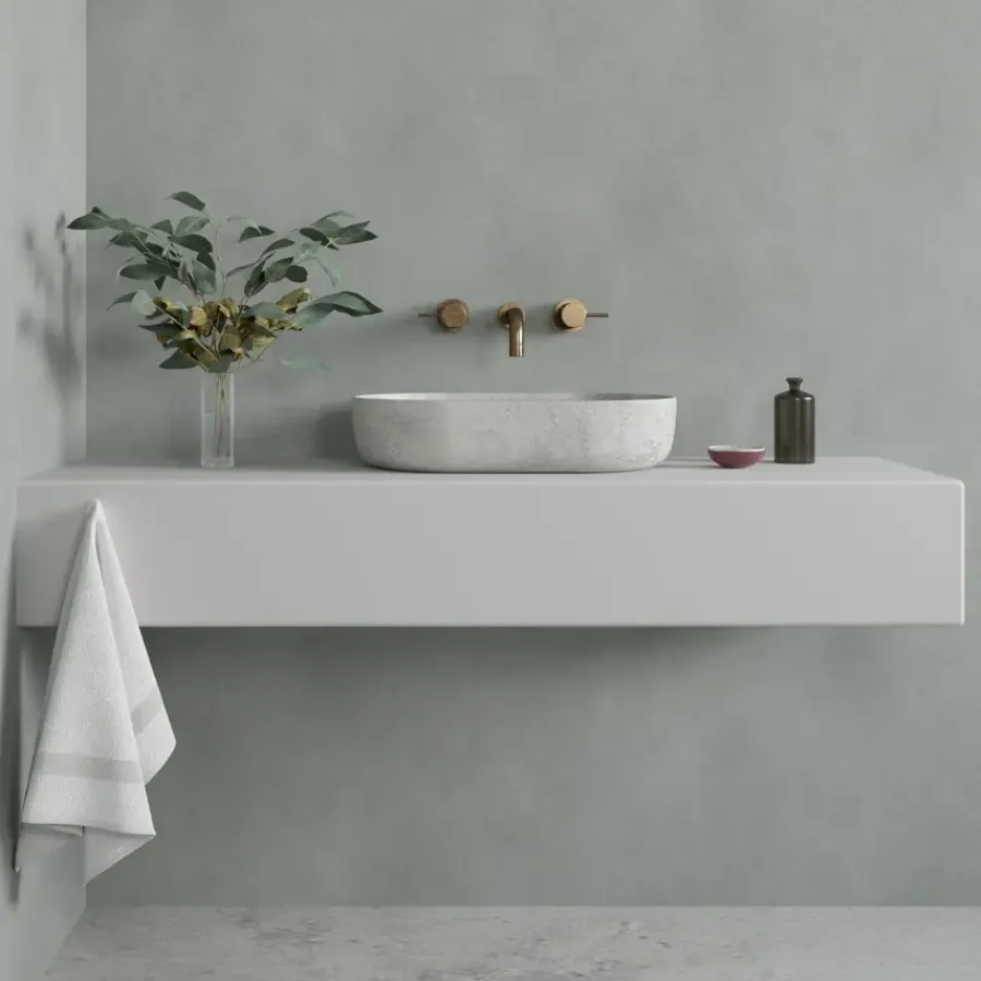Geen Wand/douche paneel kunststof Allora 260 x 90 cm licht grijs dikte 4 mm 2,34 m² Discount