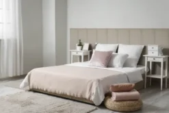 Geen Wandkussen boucle taupe 120x30 cm Clearance