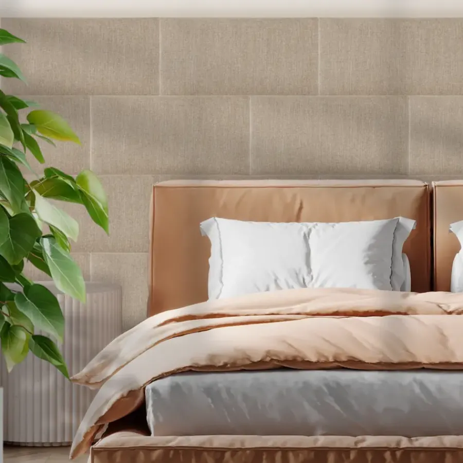 Geen Wandkussen boucle taupe 60x30 cm Best