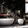 Geen Wandtegel kunststof Allora zwart marmer glans 30,5x61 cm, dikte 5mm, 1,116 m² Outlet