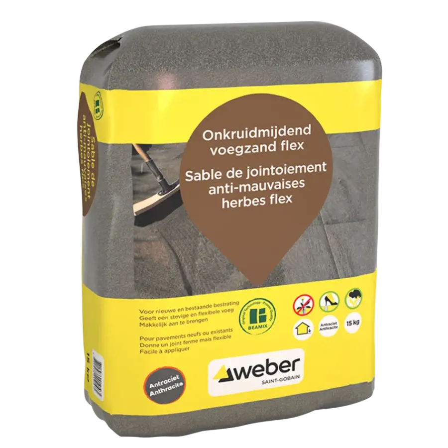Weber Saint-Gobain Weber Beamix onkruidmijdend voegzand flex antraciet 15 kg Best