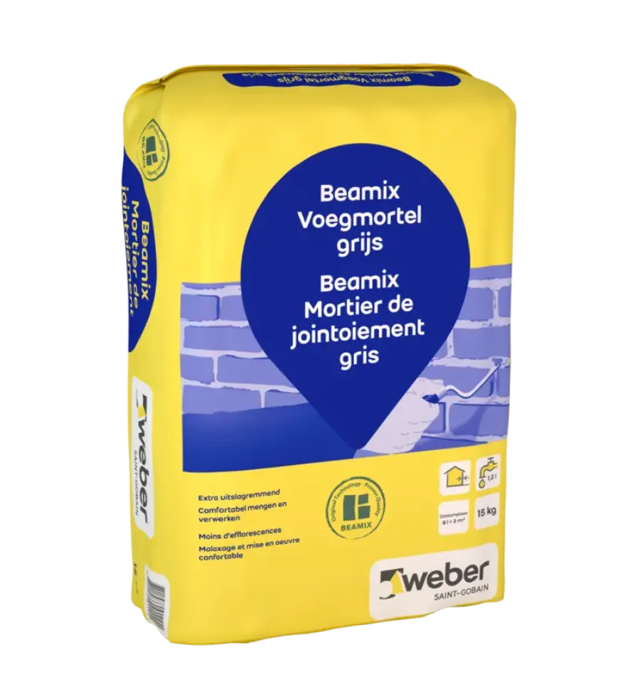 Weber Saint-Gobain Weber Beamix voegmortel grijs 15 kg Hot