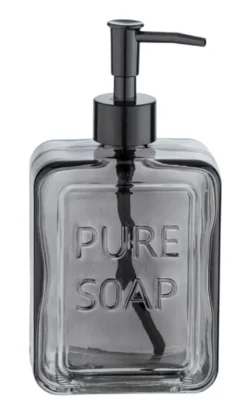 Wenko Pure Soap zeepdispenser glas grijs