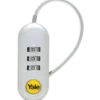 Yale Bagage Hangslot met cijferslot TSA met flexibele kabel wit