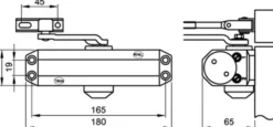 Yale Deurdranger 300-series 68 kg zilver New